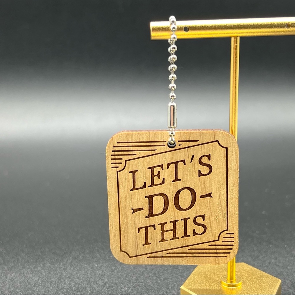 HMK “Let’s Do This” Engraved Wooden Keychain